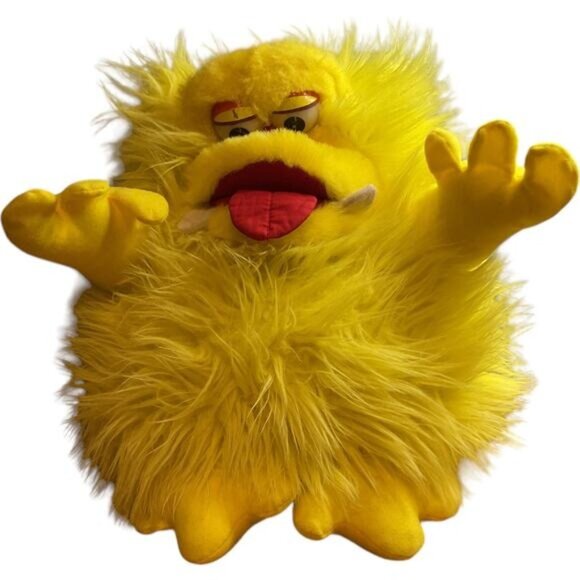 Yanjee Furbles Monster Green Red Hand Puppet Monster Plush Stuffed Animal Toy - Picture 2 of 9